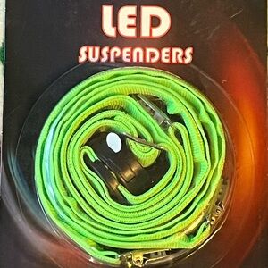 LED Suspenders in Neon Green NWT